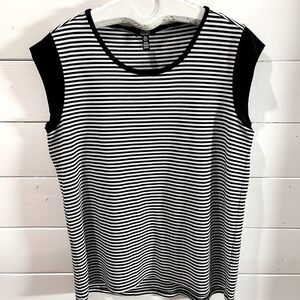 🖤 JONES NEW YORK – Striped Sleeveless Top – Size L